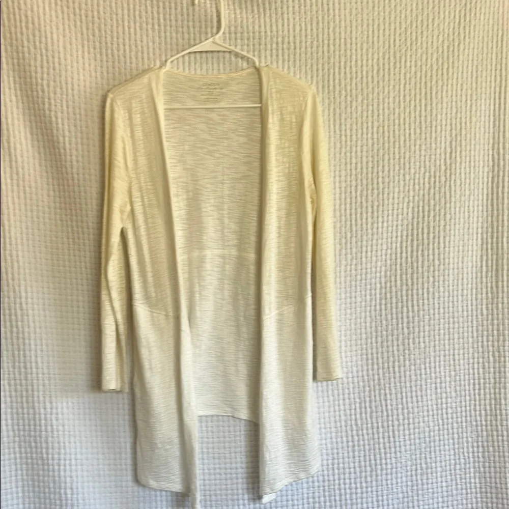 Chico's Cream Long Cardigan